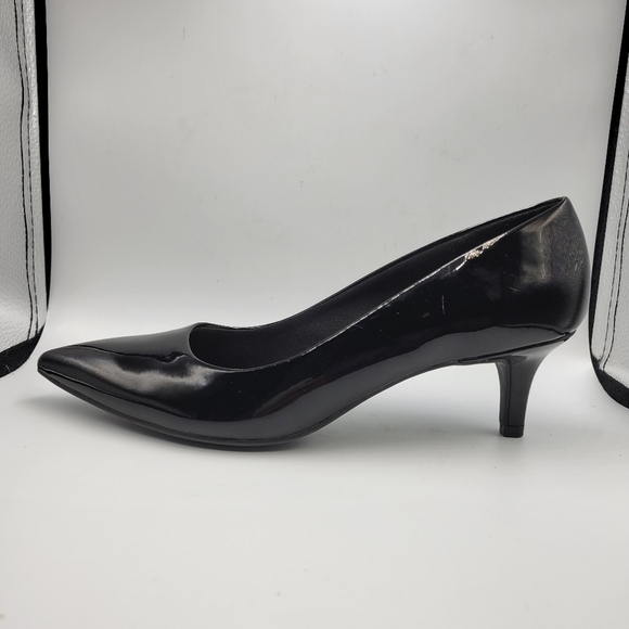 Dexflex Comfort Black Patent Leather Pumps Heels Sz 9 - Picture 5 of 11